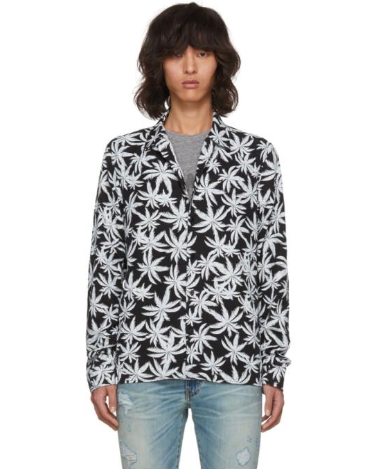 Palm Tree Print Tencel Shirt