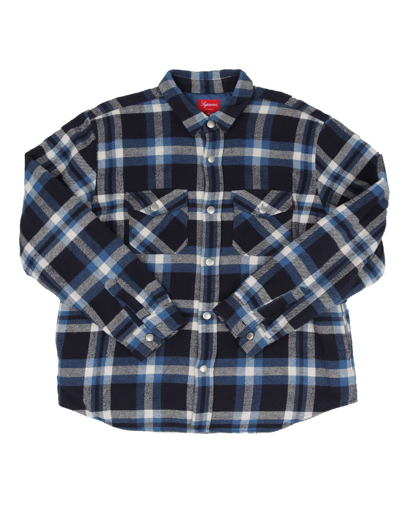 Quilted Arc Logo Flannel Over Shirt