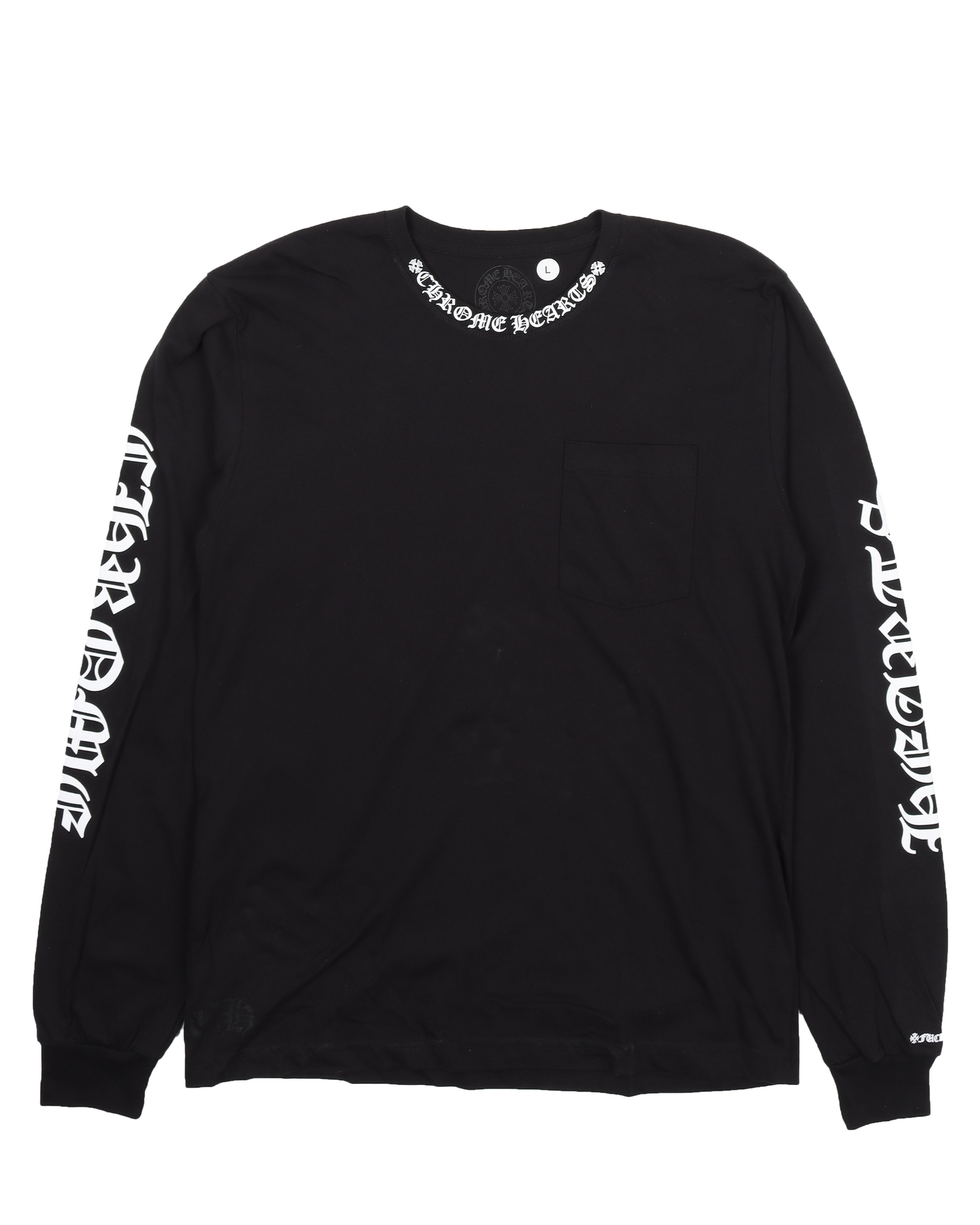 Chrome Hearts Neck Logo Long-Sleeve T-Shirt – Justin Reed Chrome Hearts Neck Logo Long-Sleeve T-Shirt – Justin Reed