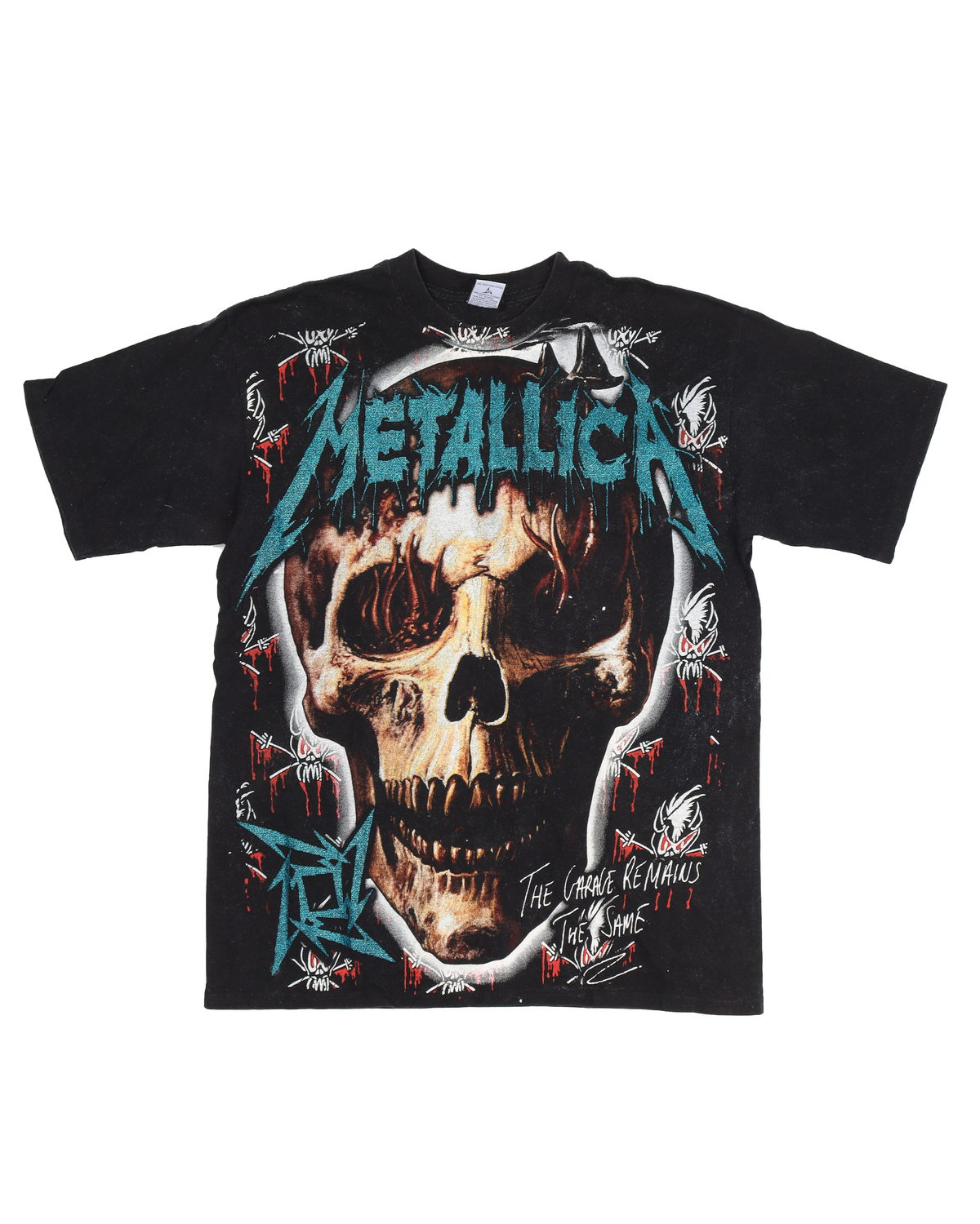 Metallica T Shirt Con Teschio Metallica Skull Bat Purple Tie-Dye T 