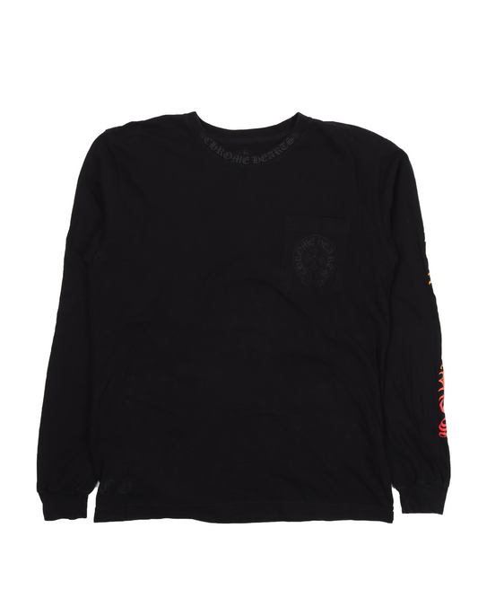 Orange Gradient Long-Sleeve T-Shirt