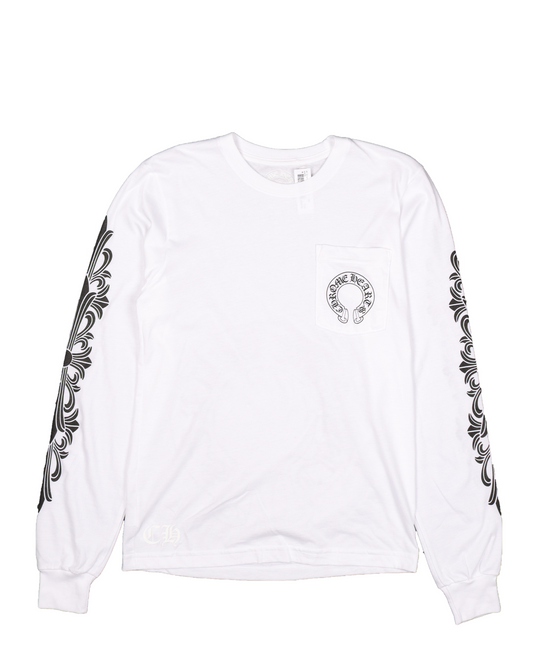 Horseshoe Logo Floral Long-Sleeve T-Shirt