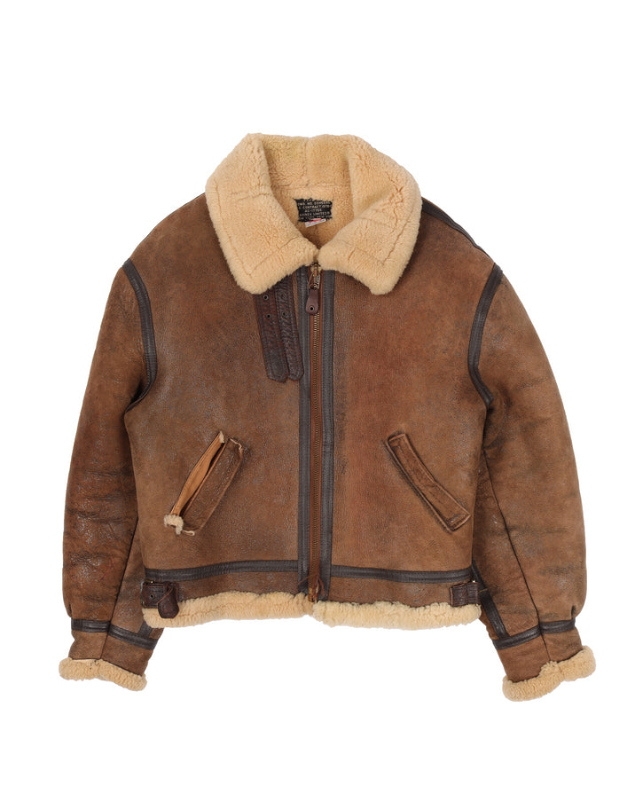 Leather Shearling Bomber Jacket