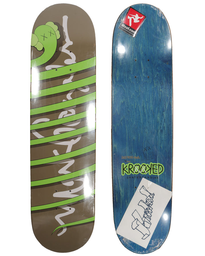 Krooked Green Bendy Skateboard Deck Multi (2004)