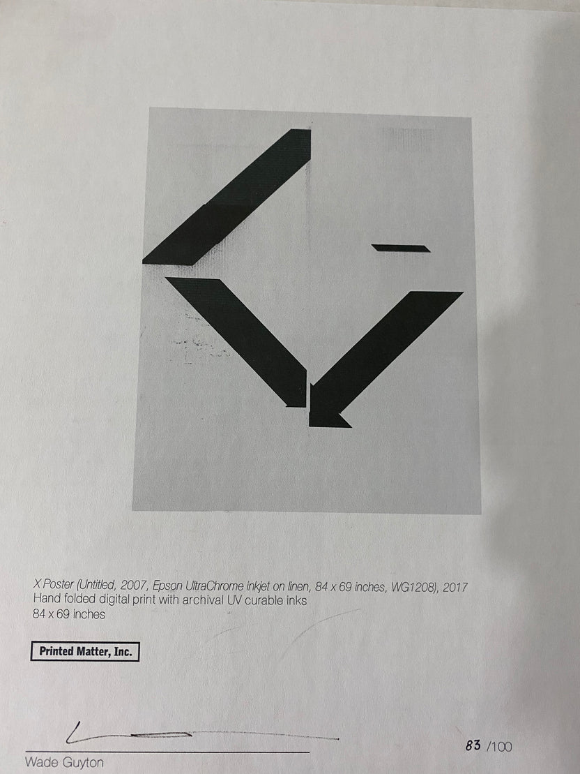 X Poster (Untitled, 2007, Epson UltraChrome inkjet on linen, 84 x 69 in, WG1208) (2017)