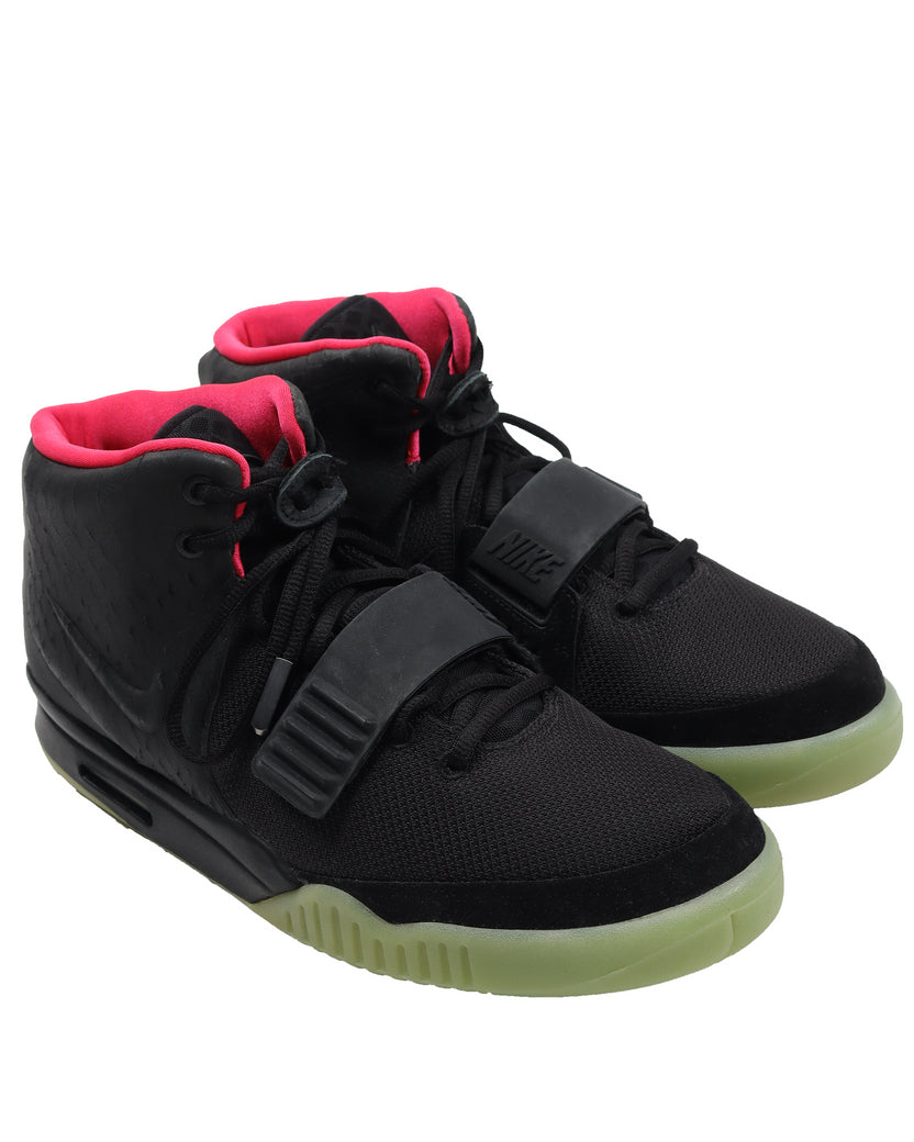 Nike, Shoes, Nike Air Yeezy 2 Black Solar Red Authentic