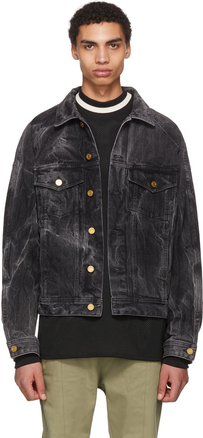 Selvedge Denim Holy Water Trucker Denim Jacket Black w/ Tags