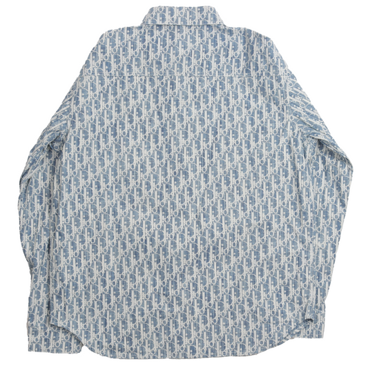 Cotton Denim Oblique Overshirt