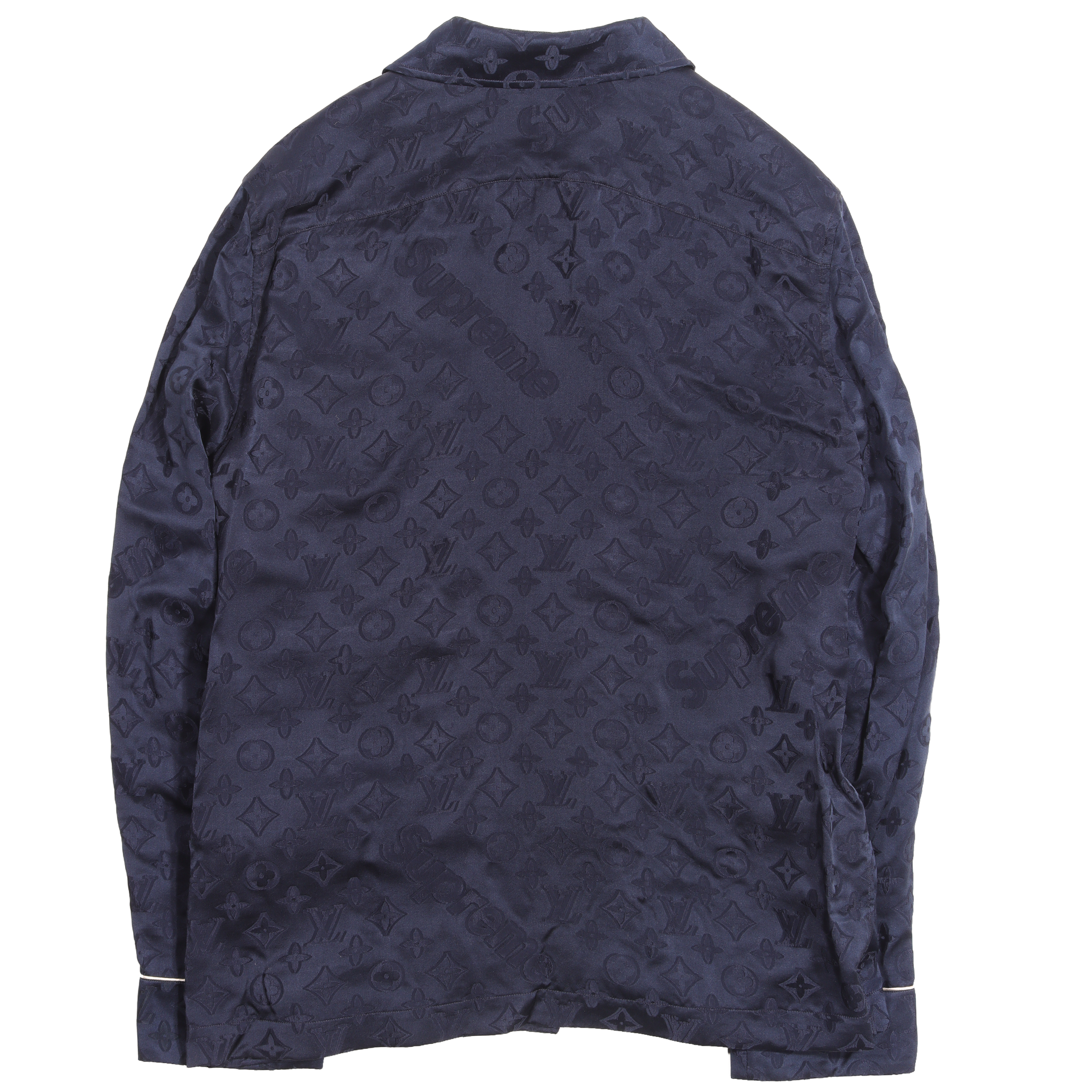 Supreme Jacquard Silk Pajama Shirt Blue