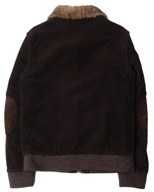 Fur Collared Corduroy Jacket
