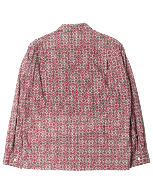 Print Long Sleeve Button Up Shirt