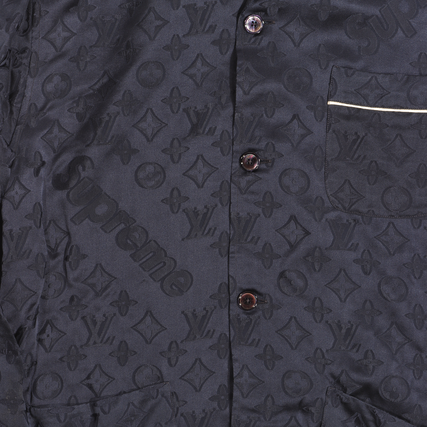 Supreme Jacquard Silk Pajama Shirt Blue
