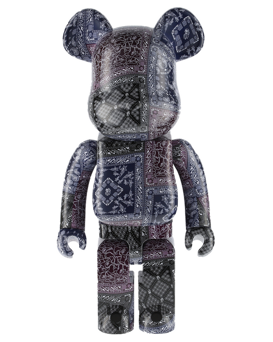 Bearbrick x BAPE Black Bandana 1000%