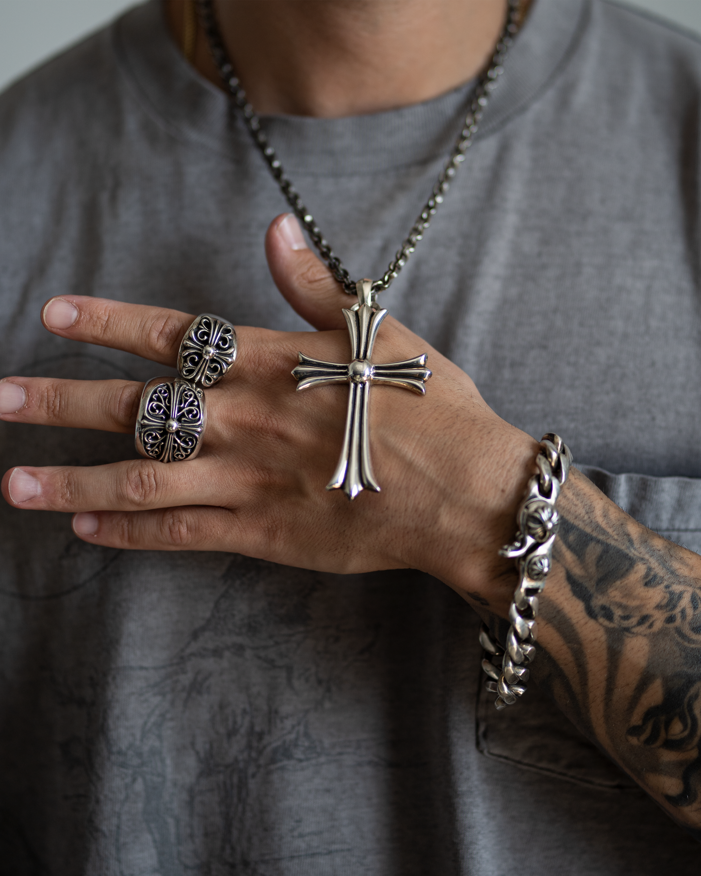 Large Cross Pendant Necklace