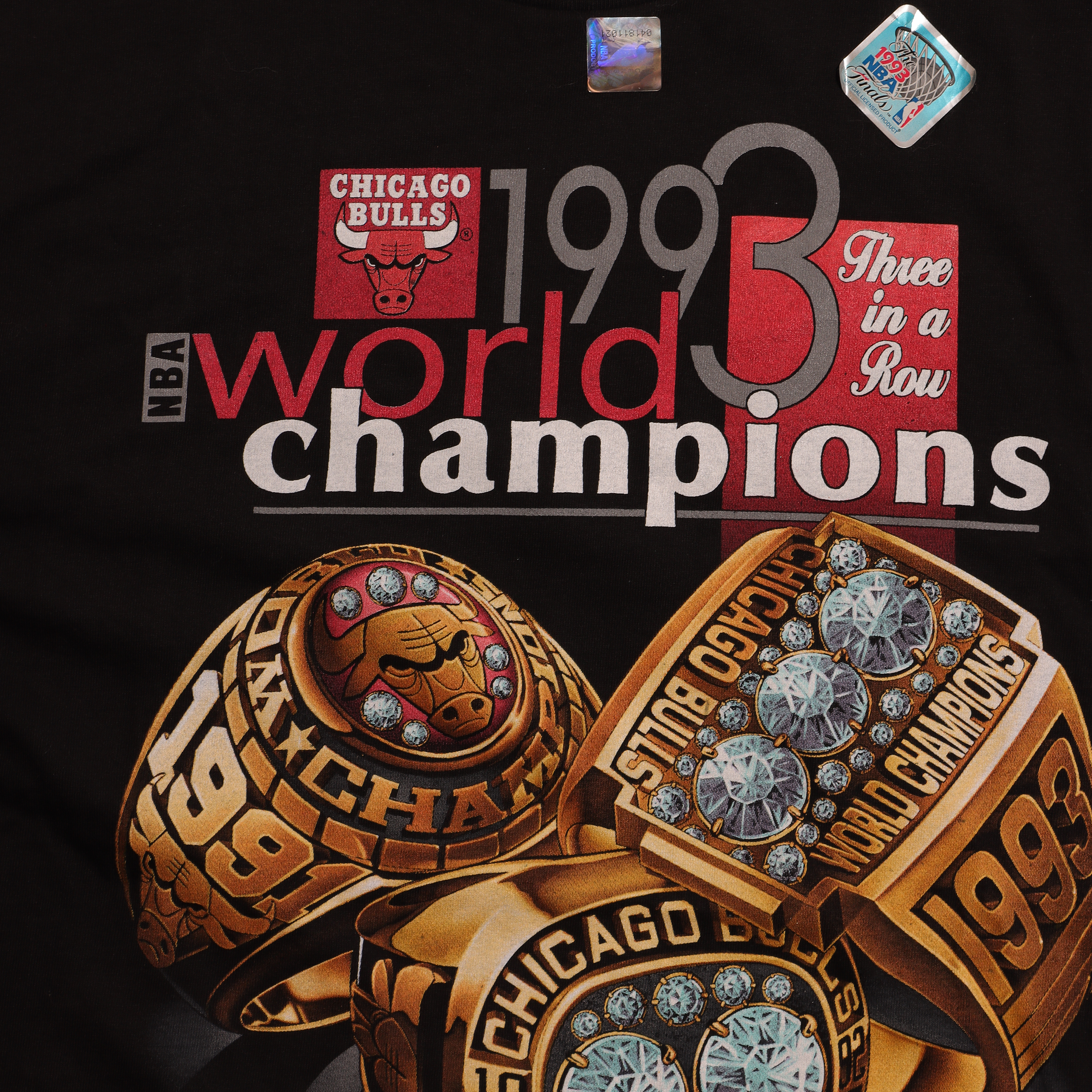 1993 Chicago Bulls 'World Champions' Logo T-Shirt