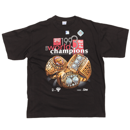 1993 Chicago Bulls 'World Champions' Logo T-Shirt
