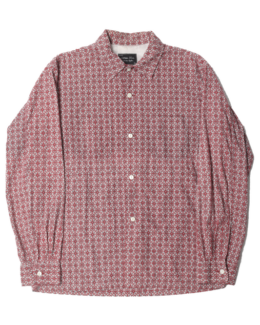 Print Long Sleeve Button Up Shirt