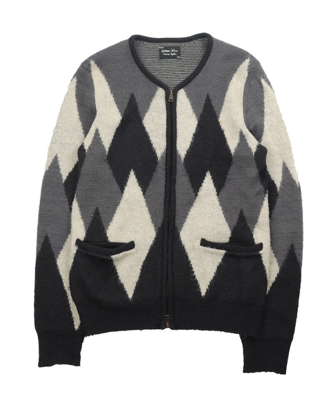 Number (n)ine Argyle Knit Cardigan Sweater (2008) 