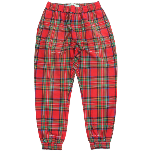 Flannel Print Logo Sweatpant