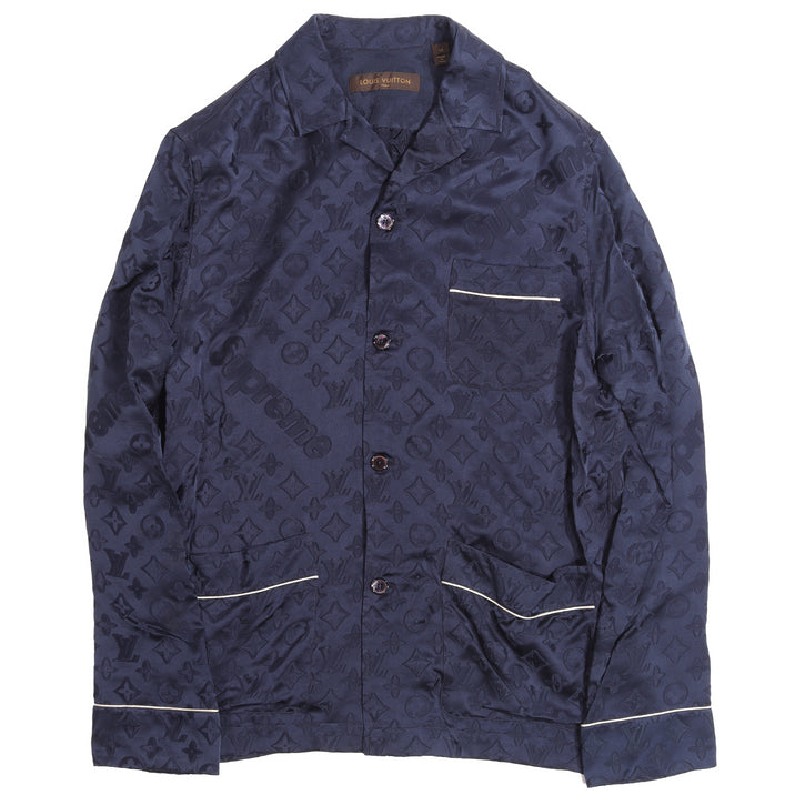 Louis Vuitton x Supreme Jacquard Silk Pajama Shirt | Size XS, Apparel