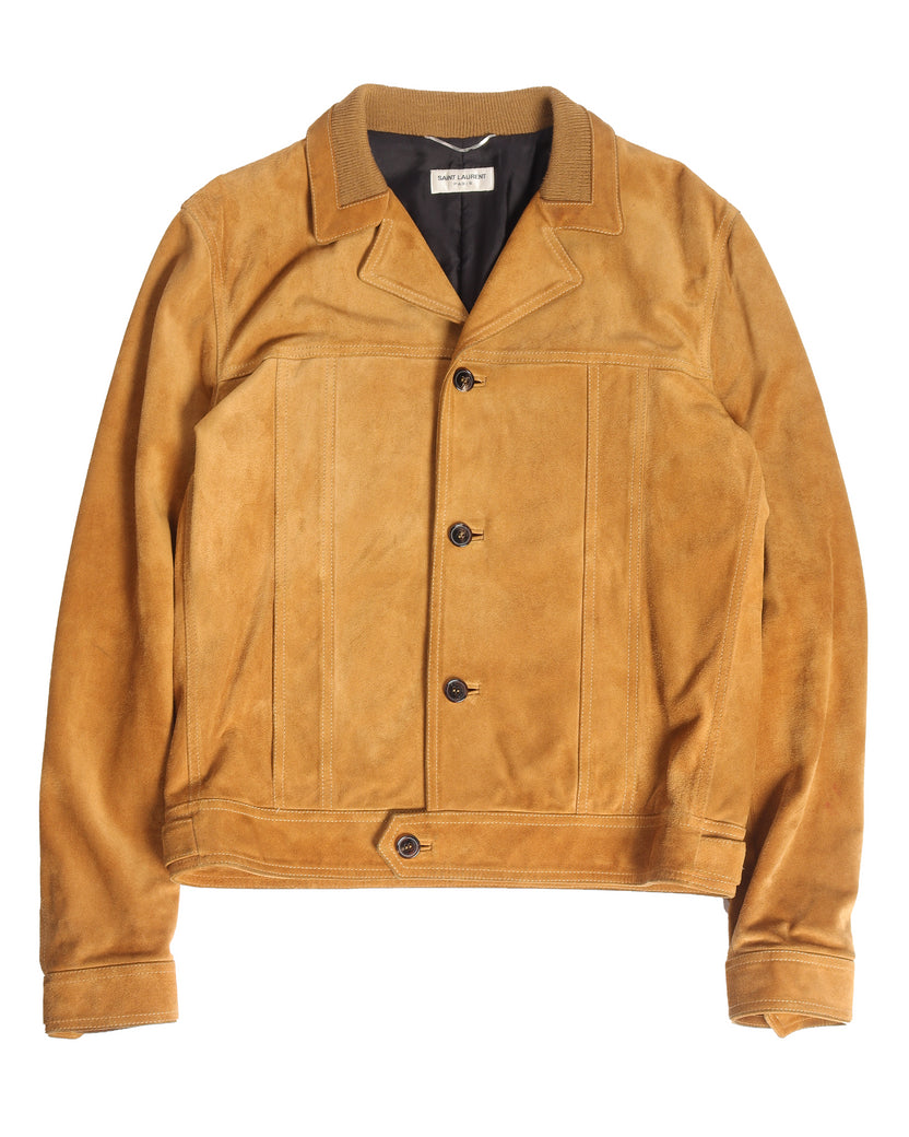 Suede Leather Trucker Jacket