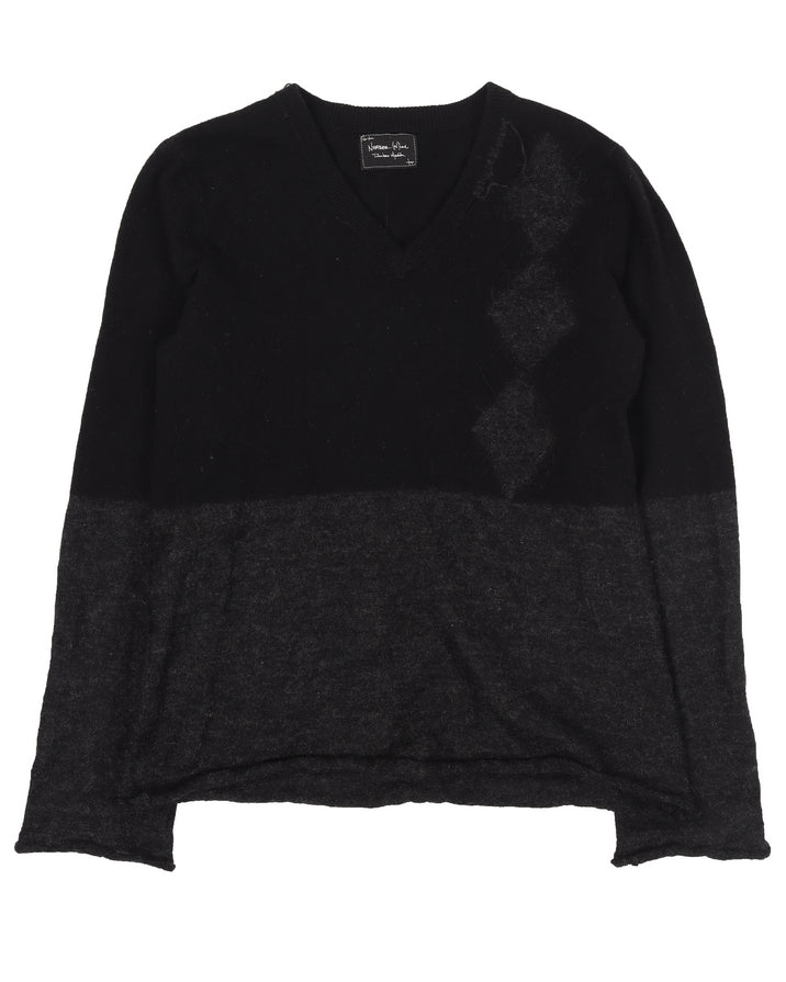 V-Neck Argyle Sweater 2004 Noir Collection