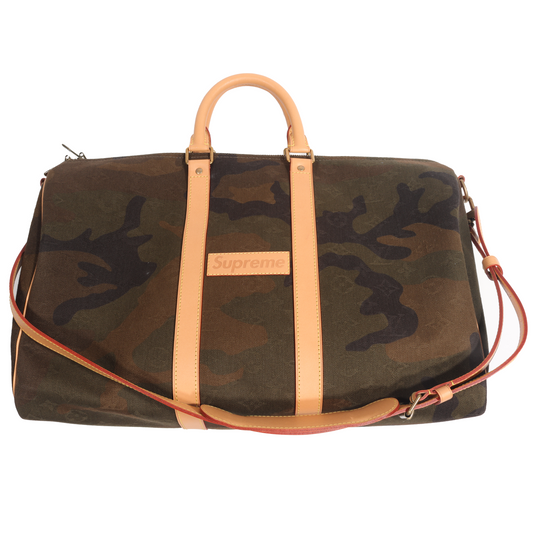 Supreme Monogram Box Logo Camo Keepall 45 Bag