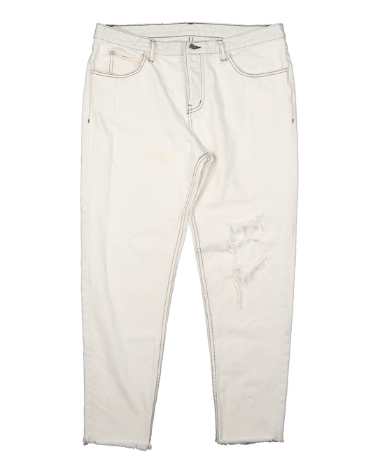 Distressed Raw Hem Denim