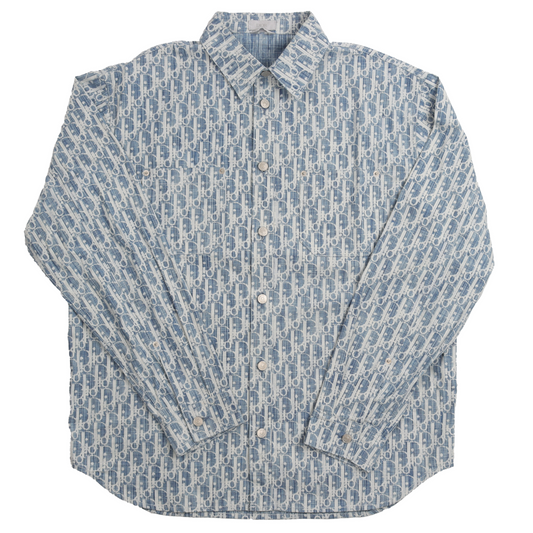Cotton Denim Oblique Overshirt