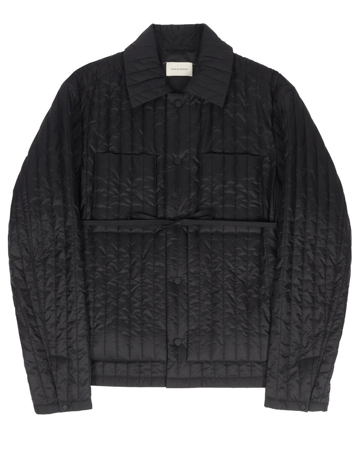 Single-Breasted Quilted Shell Jacket