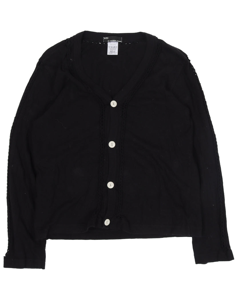 Braided Black Cardigan Sweater 2004 "Noir"