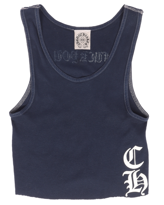 Cropped Thermal "Fuck You" Tank Top