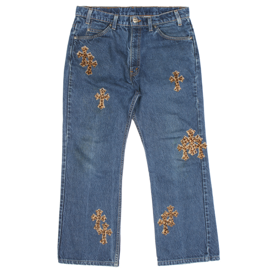 Leopard Patch Denim