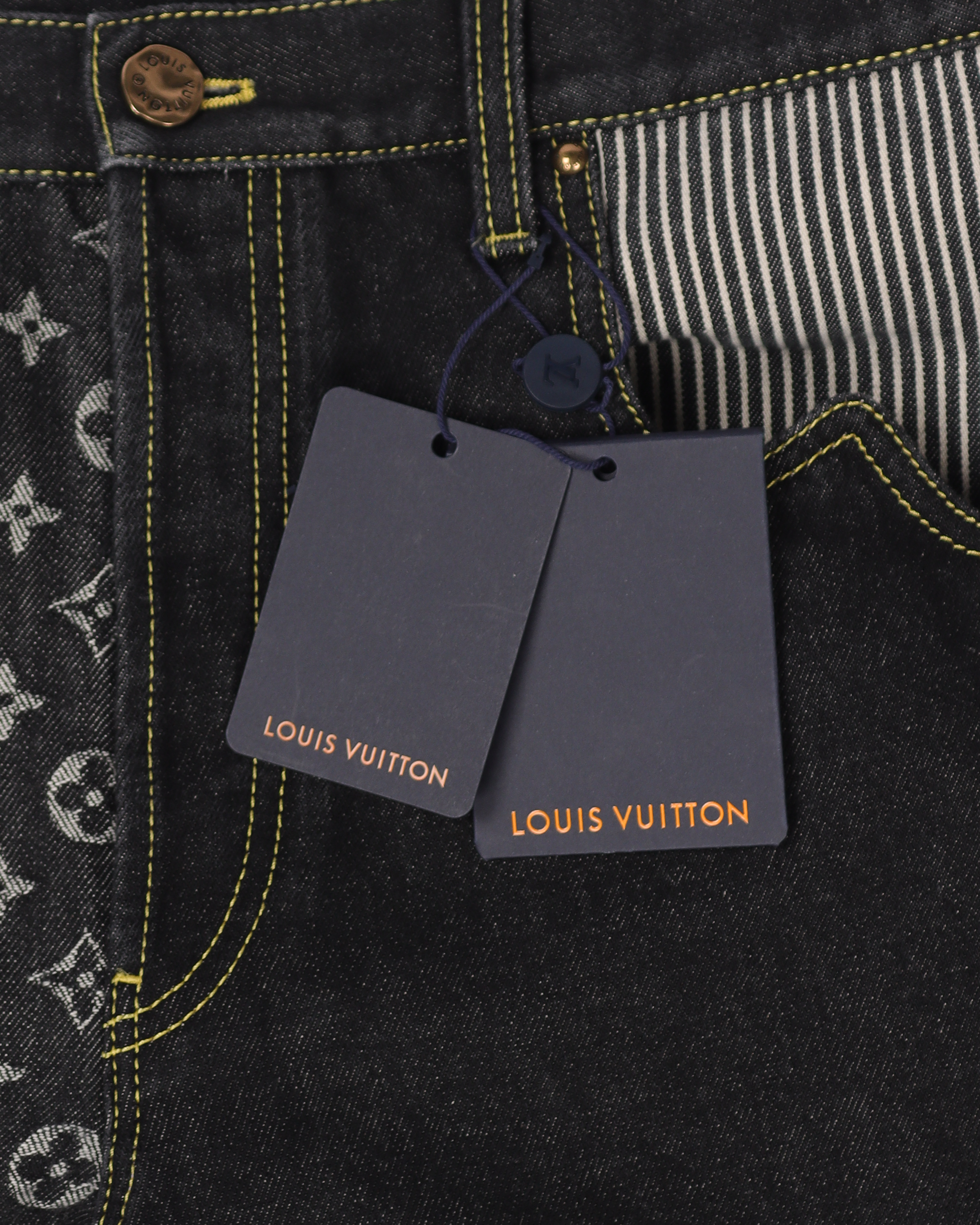 Louis Vuitton Patchworked Portrait Denim Pants