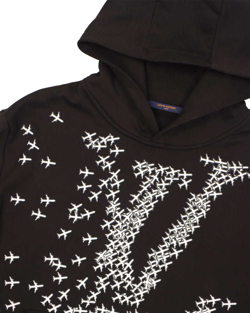 Louis Vuitton LV Planes Printed Black Hoodie