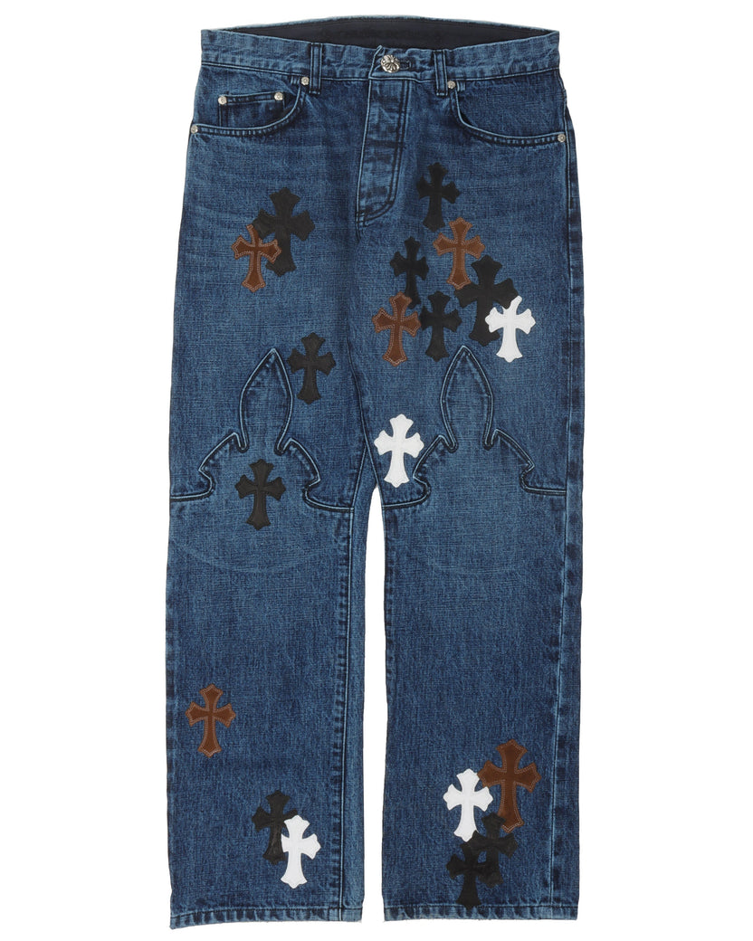 Fleur Knee Denim w/ 33 Cross Patches