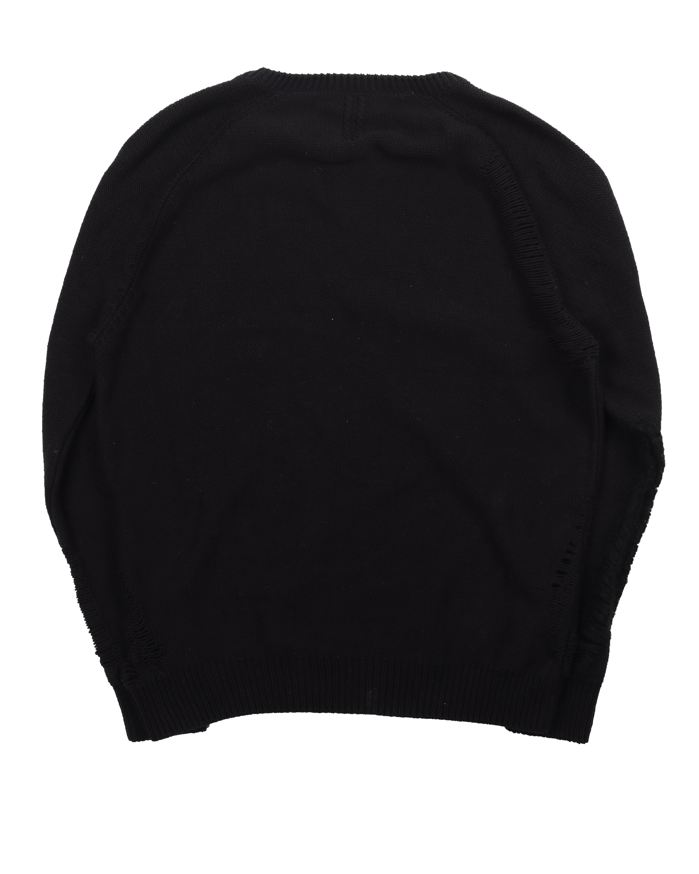 Distressed Black Knit Sweater (2015)