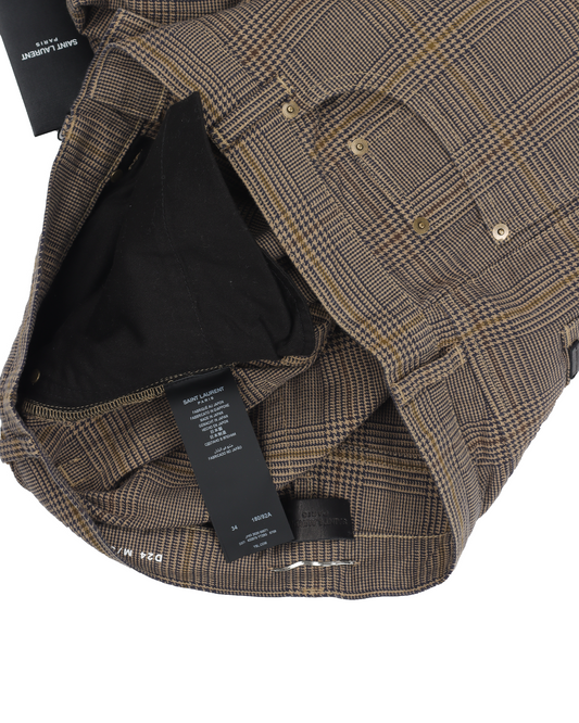 D24 Plaid Skinny Medium Waist Jeans