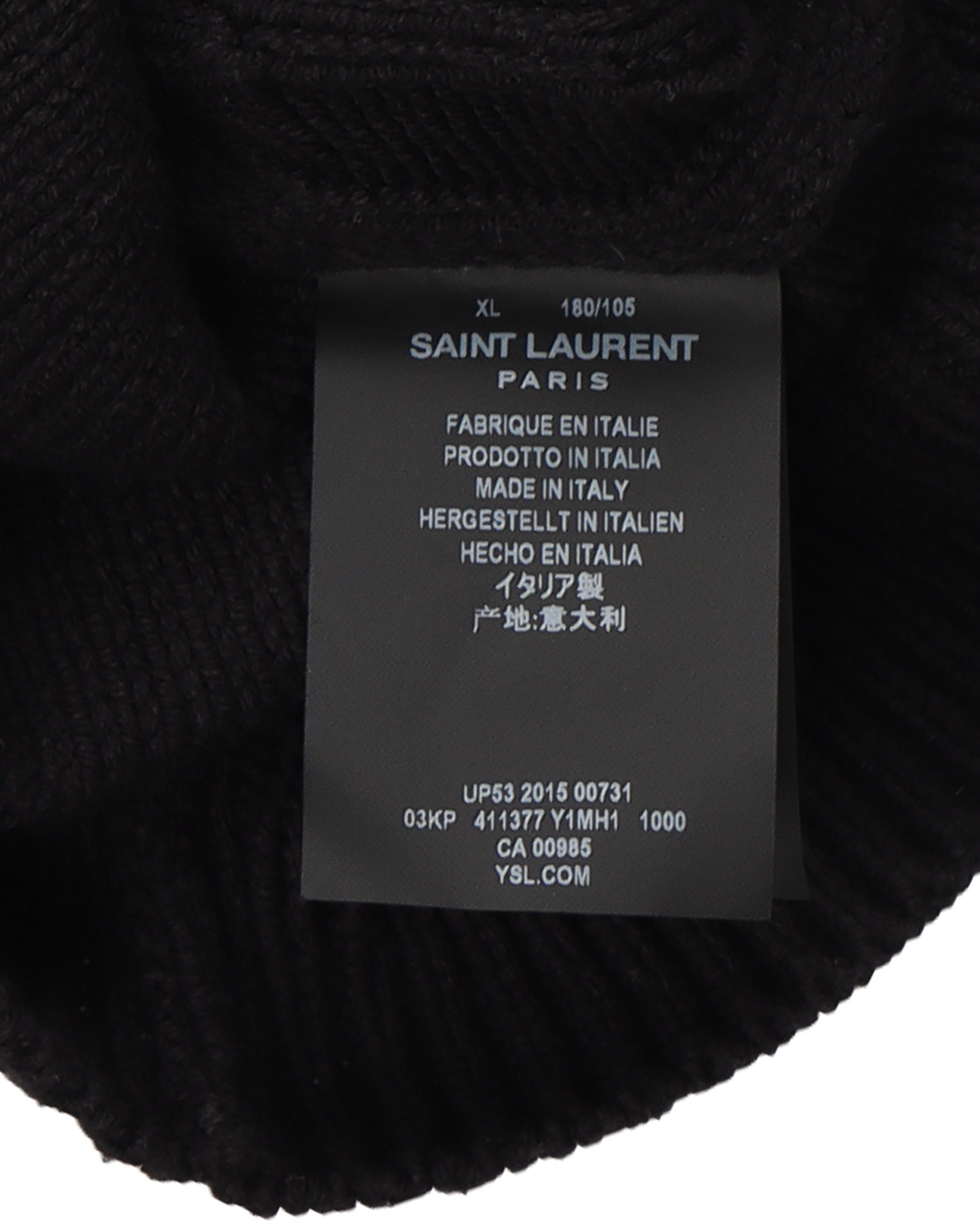 Distressed Black Knit Sweater (2015)