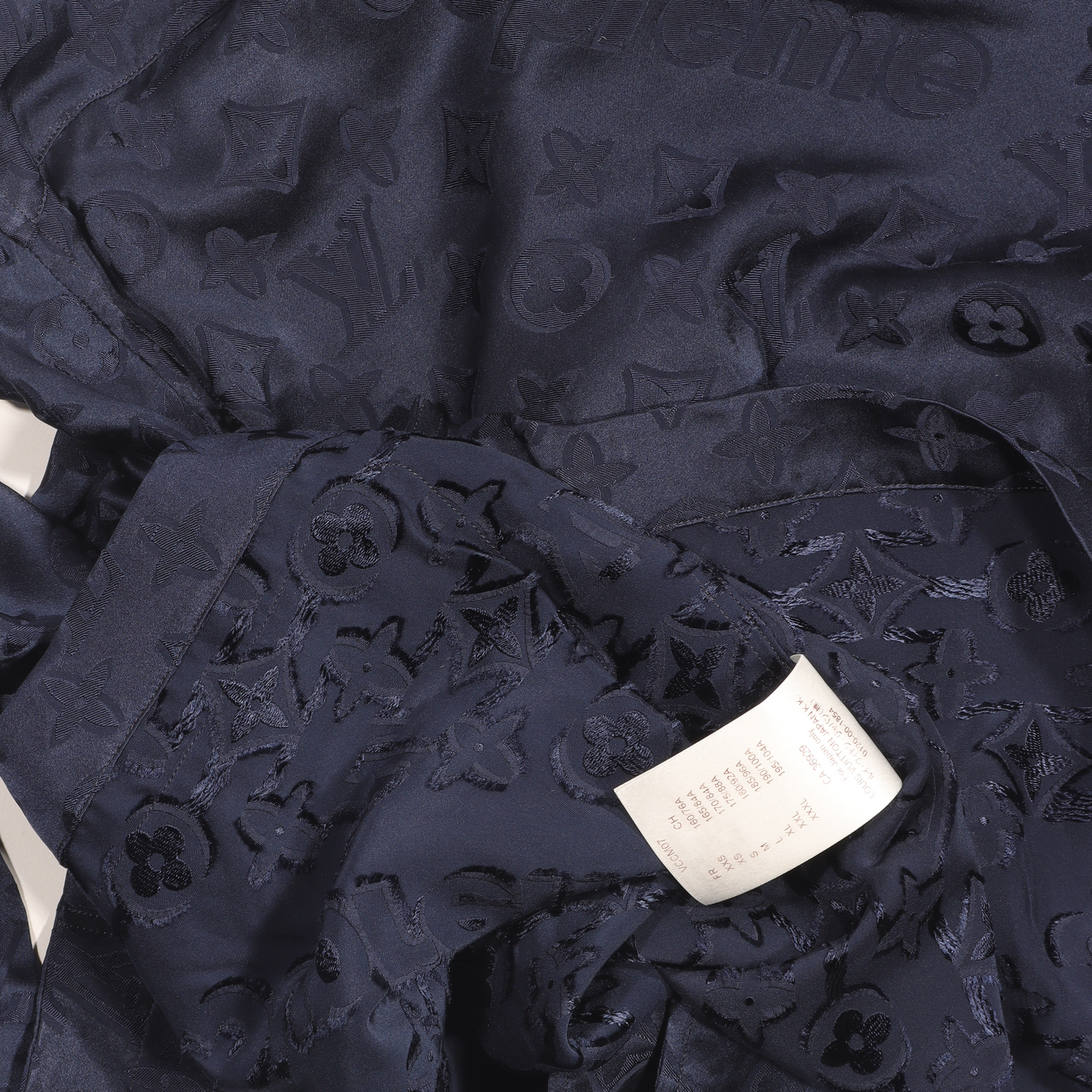 Supreme Jacquard Silk Pajama Shirt Blue