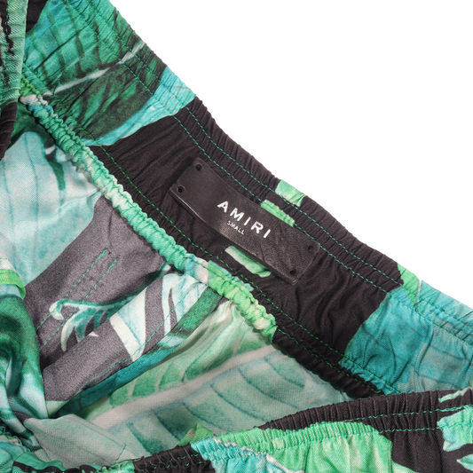 Banana Leaf Satin Shorts