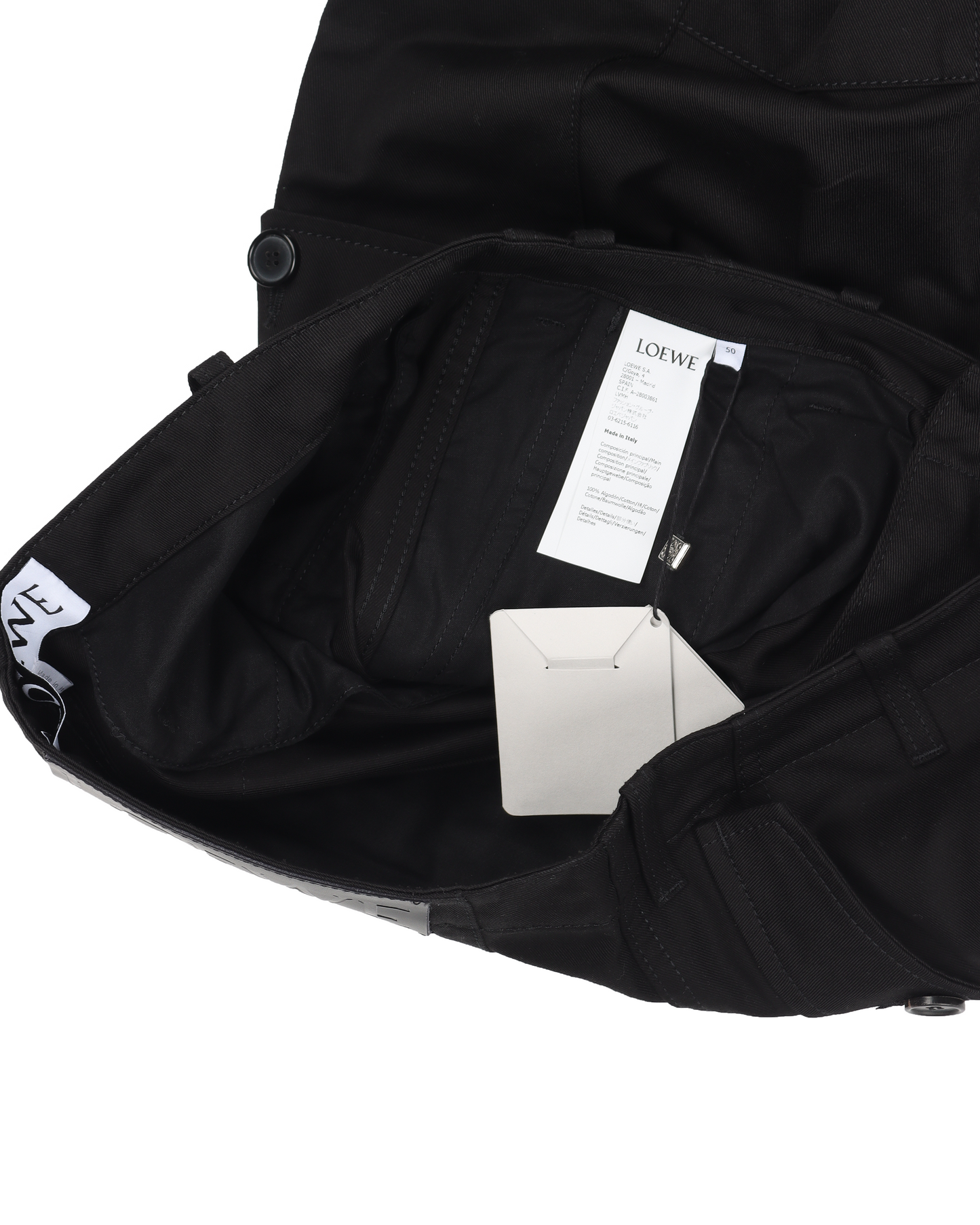Black Denim Cargo Pant