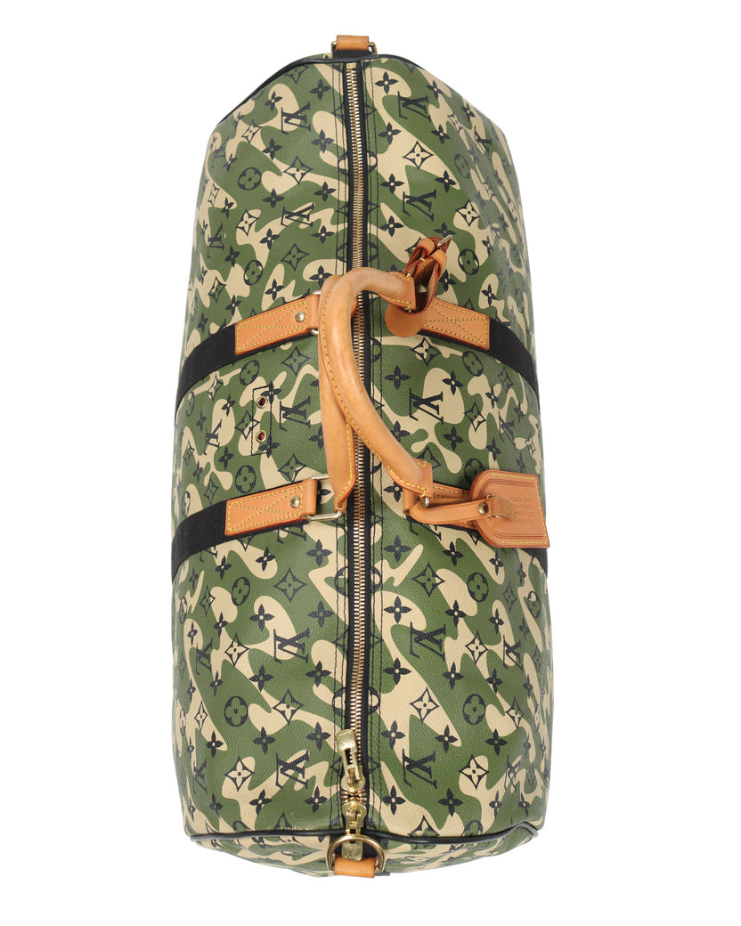 Louis Vuitton Takashi Murakami Keepall Bandouliere 55 Camouflage